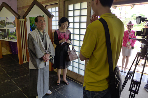 京都園でインタビュー