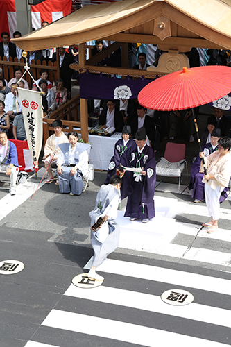 祇園祭・先祭　山鉾巡行　くじ改めの奉行役を務めました