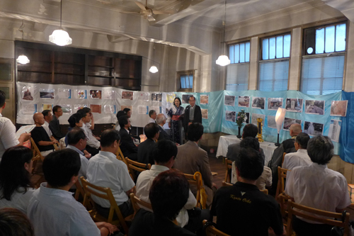 開削４００周年　高瀬川夏まつり　角倉了以の法要　イベントは雨で残念です