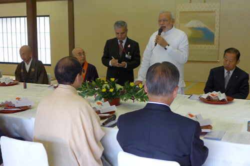 モディ　インド首相　京都市主催昼食会