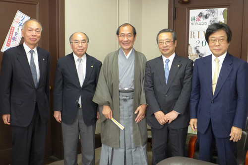 大船鉾復活や市立芸大へご支援いただきました　京都ライオンズクラブ山本会長らと懇談