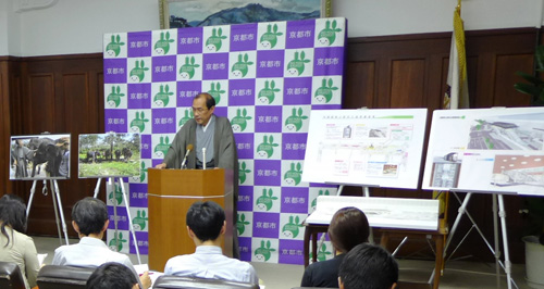 おもてなし空間の創出　京都市の玄関口　京都駅南口駅前広場整備本格始動　記者会見