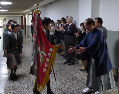 全国高校駅伝大会での活躍を祈念！　京都外大西高校、立命館宇治高