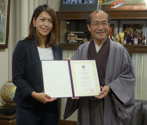 京都の魅力発信をお願いします　山田 幸代さんを京都国際観光大使に