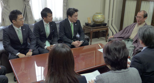 ひとづくり・まちづくりにご尽力　京都青年会議所　小山理事長らと懇談