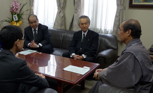 市職員を派遣している宮城県名取市　佐々木市長がお礼と派遣継続の要請に