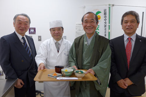 京野菜を使った朝ごはん料理教室　一汁三菜　京都料理組合のご尽力に感謝