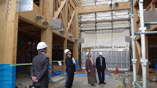 京都産木材１００％で純木造　日本初の京都木材会館構造見学会