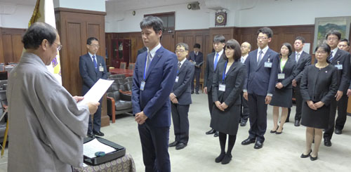 東日本大震災の被災地復興に向け　引き続き１２名の職員に災害派遣発令