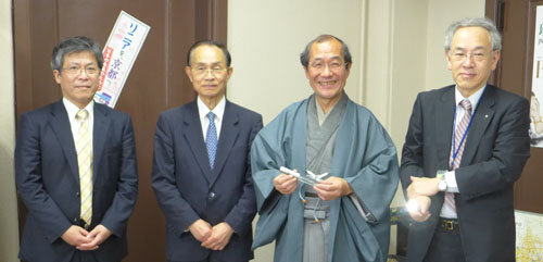 京セミ　中田 仗祐 会長らがお越しくださいました