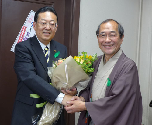 津田 大三 議長、大道 義知 副議長　よろしくお願いします