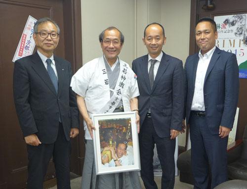 祇園祭　三若神輿会 近藤 浩史 会長、吉川 忠男 幹事長と懇談