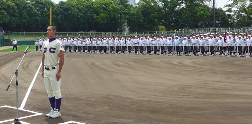 夏の甲子園を目指して！　全国高等学校野球京都大会開会式　今年は高校野球１００年！
