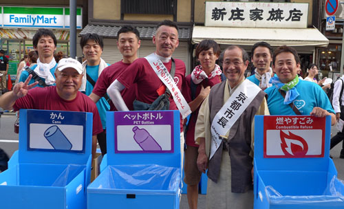 ごみのない祇園祭へ　「祇園祭ごみゼロ大作戦２０１５」ボランティアの皆さんを激励　２０００人のボランティアの皆さんが大活躍
