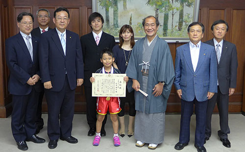 全日本小学生卓球大会２連覇！　松島 輝空君に京都市スポーツ大賞表彰