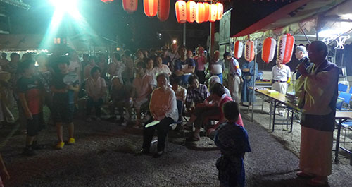 壬生寺で盆おどり大会　朱三学区