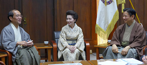 堀川高校卒業生文化鼎談　市田ひろみさん×井上裕久さん×門川大作　「京都の文化 きもの」を語る